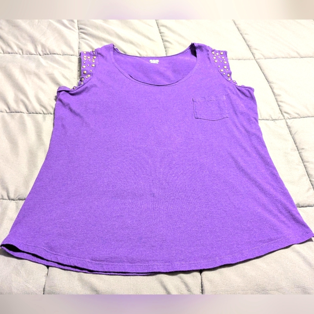 A.N.A. A NEW APPROACH deep LSU Purple Muscle Shirt Womens Size Large